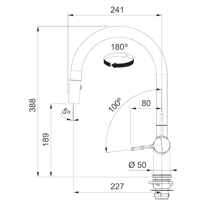 Franke - Active Pull-Out Tap - Chrome  - TA7781