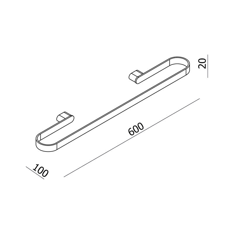 Parisi Ellisse Multifunction Towel Rail-600mm Spec