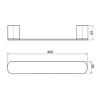 Parisi Ellisse Towel Rail-800mm Spec