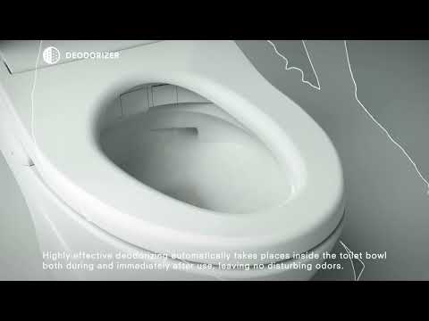 TOTO B&H Dara Back to Wall Smart Toilet Suite with S5 Washlet & S-Connector - BHDR001BTW1 - CDR001BTW1#WH + SDR001BTW1#WH + TCF34470GAU#NW1 + THX918