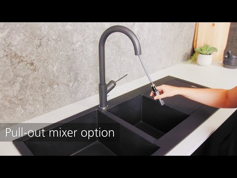 Oliveri Vilo Pull-Out Sink Mixer - Black - VT0398C-BLACK
