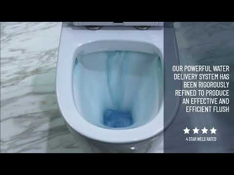 Studio Bagno Manhattan MAN001 Rimless Back to Wall Toilet Suite - Back Inlet