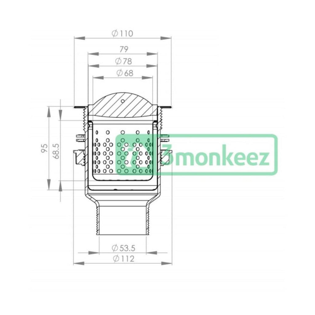 3monkeez Sink Waste Arrestor (90mm) - SSBW