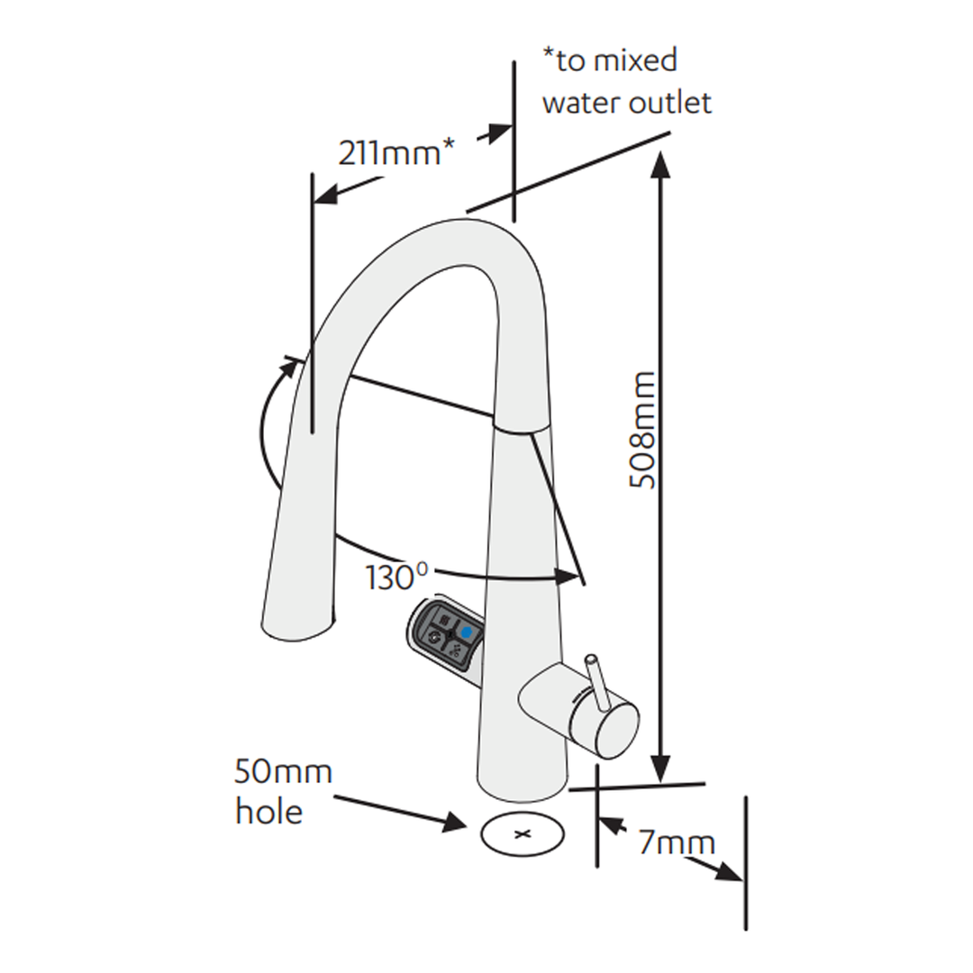 Zip HydroTap G5 BCSHA Celsius Plus All-In-One Pull Out - Brushed Nickel H5X783Z11AU