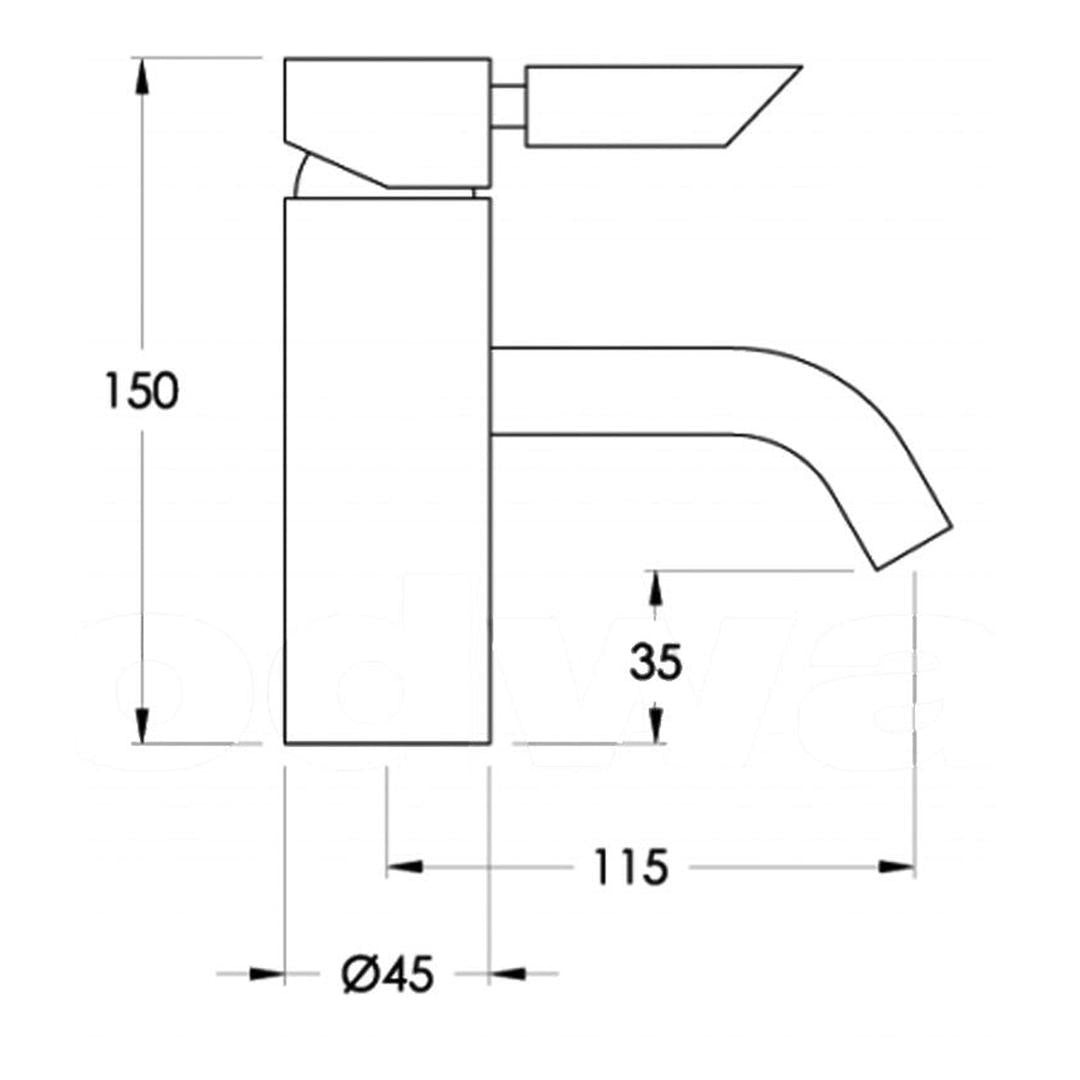 Brodware City Plus Basin Mixer B Lever - Chrome - 1.9702.00.3.01