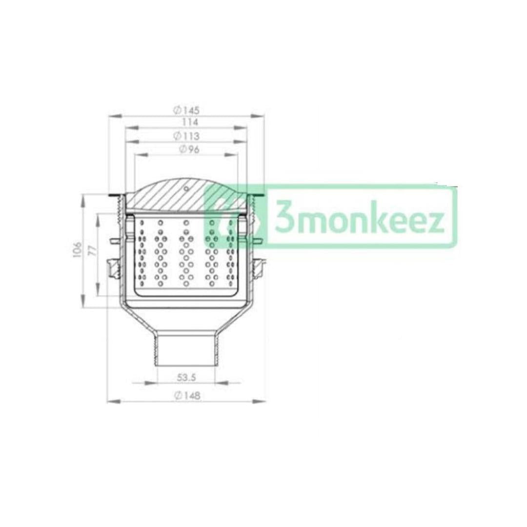 3monkeez Sink Waste Arrestor (127mm) - SSBW-1