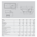 Kaldewei Puro with Side Overflow- specification