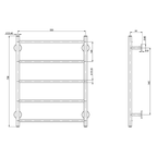 Phoenix Radii Towel Ladder 550x740 with Round Plate