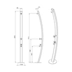 Rainware Noosa Freestanding Pool Shower-Cold + Footwash Spec