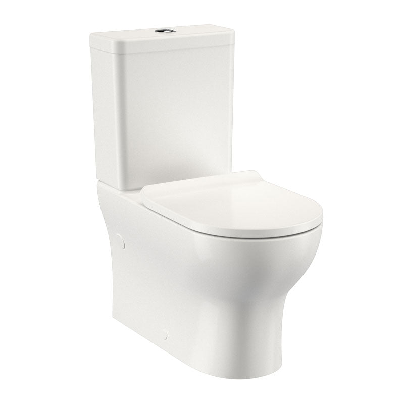 Round Back To Wall Toilet Suite - Back Entry