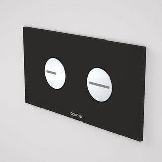 Caroma Invisi Series II® Round Dual Flush Plate & Buttons - Black - 237010BL