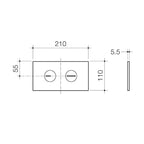 Caroma Round Dual Flush Plate & Buttons (ABS Plastic) Specification