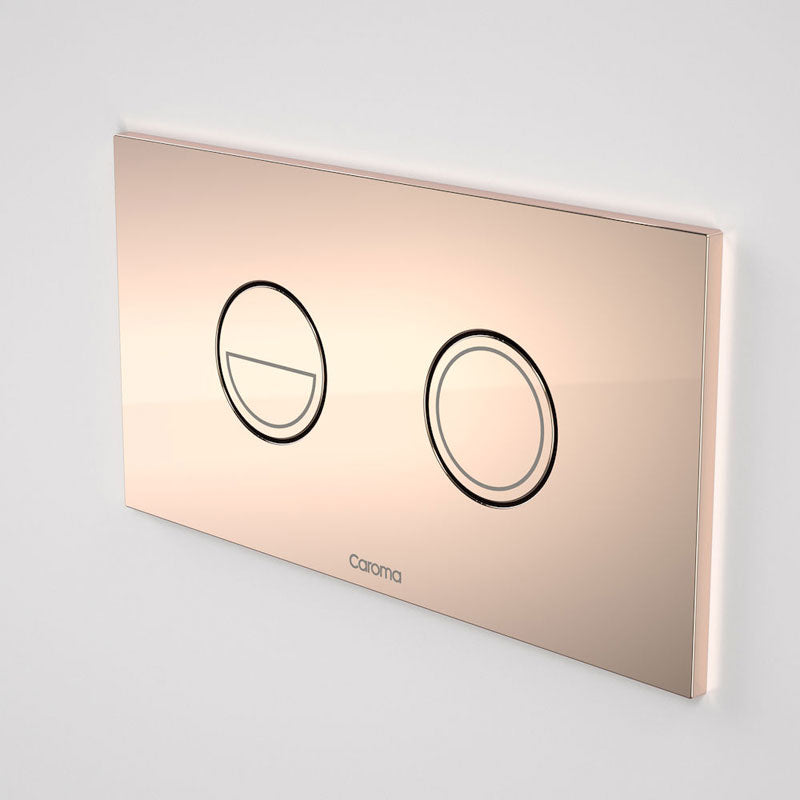 Caroma Liano Cleanflush Invisi Series II Wall Faced Toilet Suite (Germguard) - Bronze Button - 766100W + 237088BR