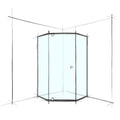 Wet Design Semi-Frameless Hex Corner Set-In
