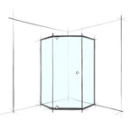 Wet Design Semi-Frameless Hex Corner Set-In