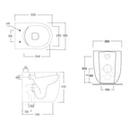Studio Bagno Milady Wall Faced Pan Specification