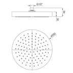 Villeroy & Boch Embrace Elite 250 Overhead Shower - Brushed Nickel - 1004180B