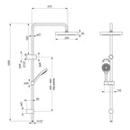 Villeroy & Boch Embrace 250 Shower System - Gun Metal - 1008390B