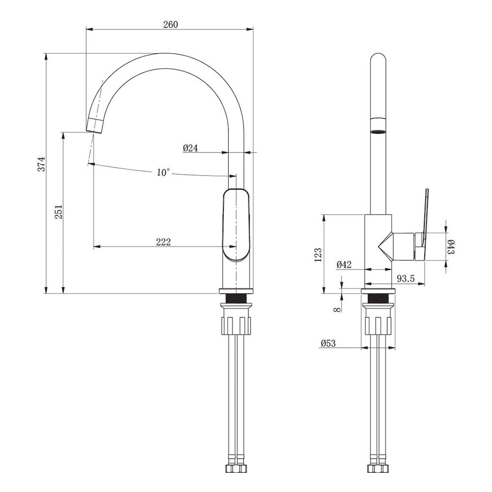 Argent Pace 2.0 Kitchen Mixer - Chrome LF K833661