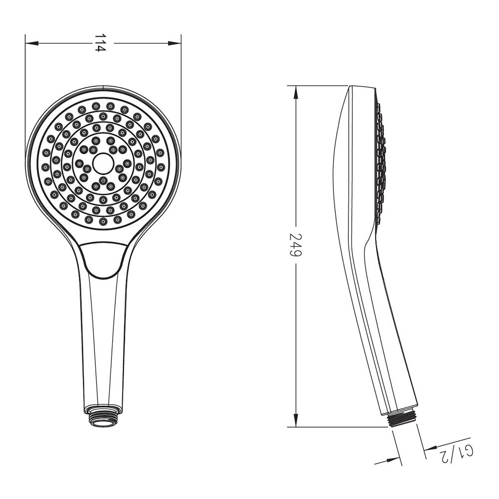 Villeroy & Boch Embrace Handpiece - Chrome - TVS1084130B