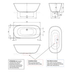 Villeroy & Boch Theano 1550 Curved Quaryl Freestanding Bath - Grey - UBQ155ANH7F200V-3S