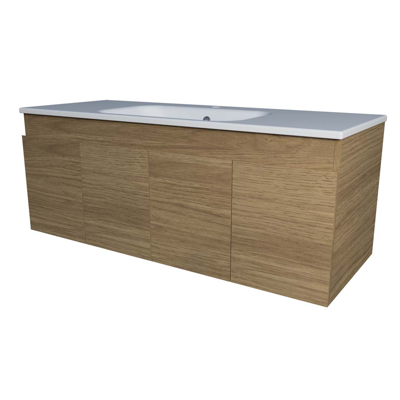 Timberline Rockford Wall Hung Vanity with Haven Dolomite & Basin Top 1200mm