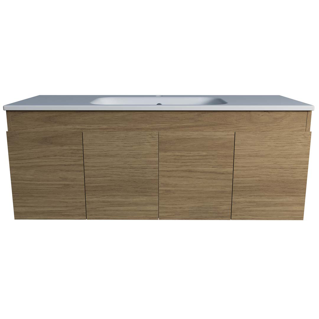 Timberline Rockford Wall Hung Vanity with Haven Dolomite & Basin Top 1200mm - RKFV1200CHVNW