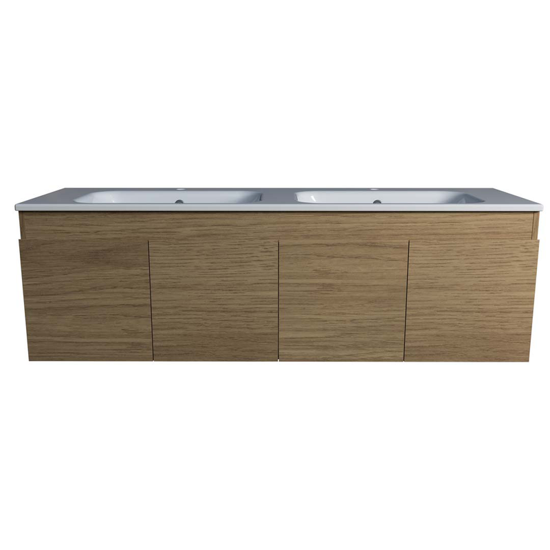 Timberline Rockford Wall Hung Vanity with Haven Dolomite & Basin Top 1500mm