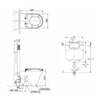 TOTO MH Wall Faced Toilet and D Shape Soft Close Seat Specification