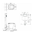 TOTO MH Wall Faced Toilet and D Shape Soft Close Seat Specification