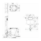 TOTO MH Wall Faced Toilet and D Shape Washlet w/ Side Control Specification