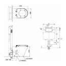 TOTO MH Wall Faced Toilet and D Shape Washlet w/ Side Control Specification