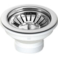 Turner Hastings 90 x 50mm Polished Stainless Steel Basket Waste with Long Screw - 90BW