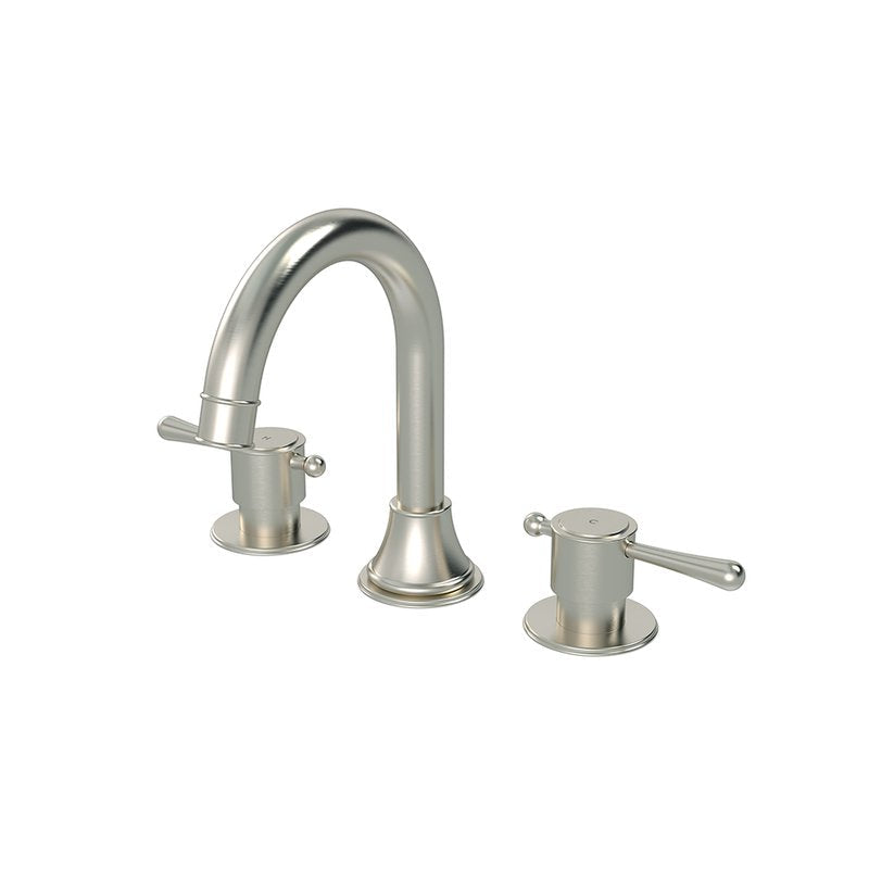 Meir Harrington Three Hole Basin Set With Lever Handle - PVD Brushed Nickel HB13-F-PVDBN