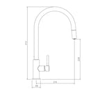 Turner Hastings Naples Pull Out Kitchen Mixer - English Bronze - NA304PM-EB