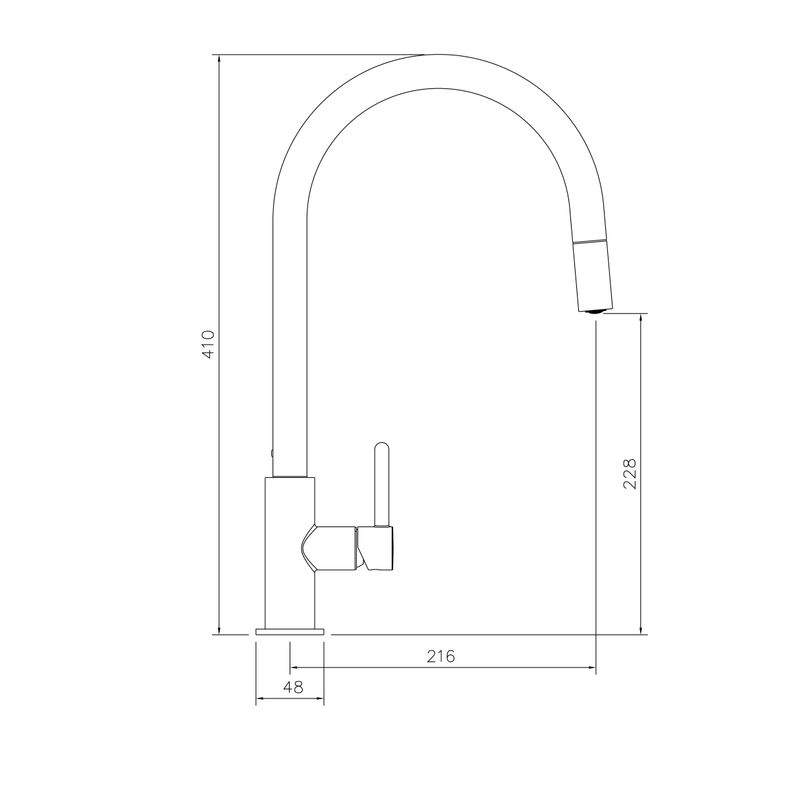 Turner Hastings Naples Pull Out Kitchen Mixer - English Bronze - NA304PM-EB