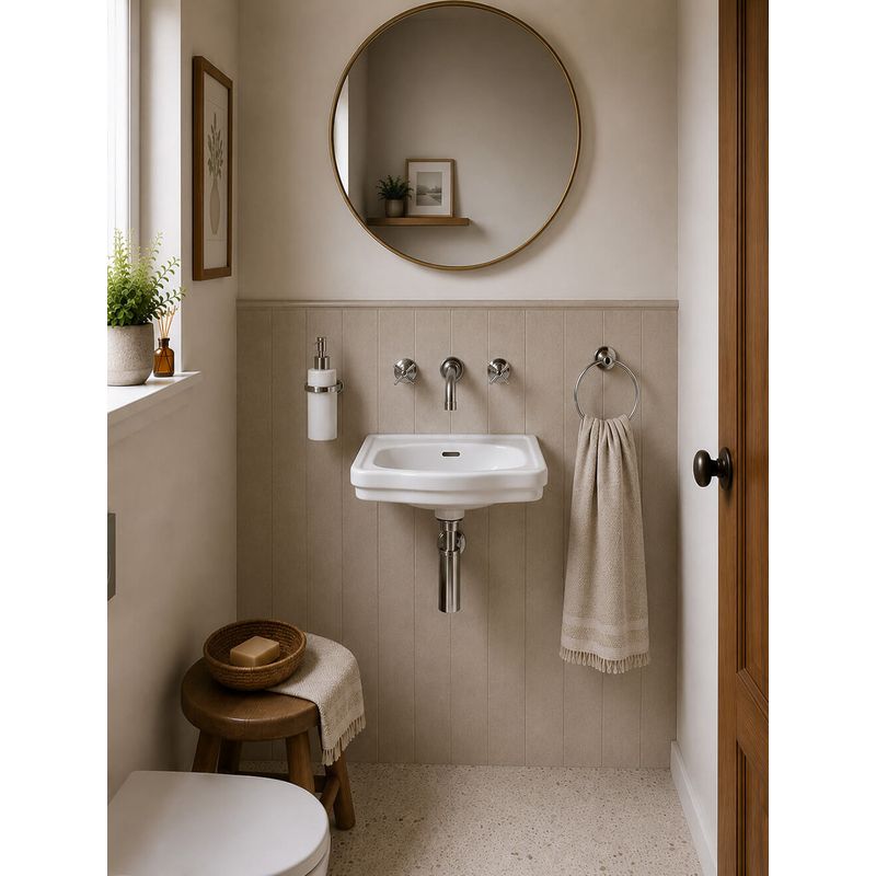 Turner Hastings Claremont 38 x 31 Wall Hung Basin - Gloss White - No Tap Hole - CL380BA-NTH