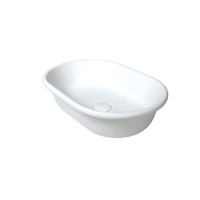Turner Hastings Blanche 53 x 36 TitanCast Above Counter Basin - Satin White - BL530BA