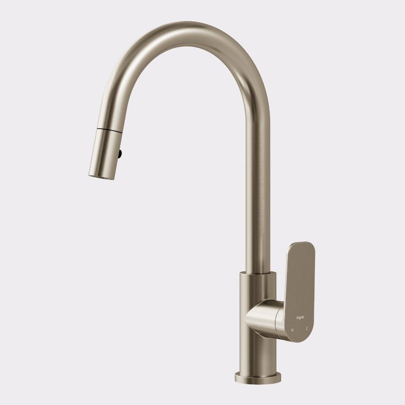 Argent Pace 2.0 Kitchen Mixer with Pull Out Spray - Brushed Nickel LF K033880