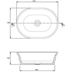 Turner Hastings Cambridge 54 x 39 TitanCast Above Counter Basin - Light Fawn - CA540BA-LF