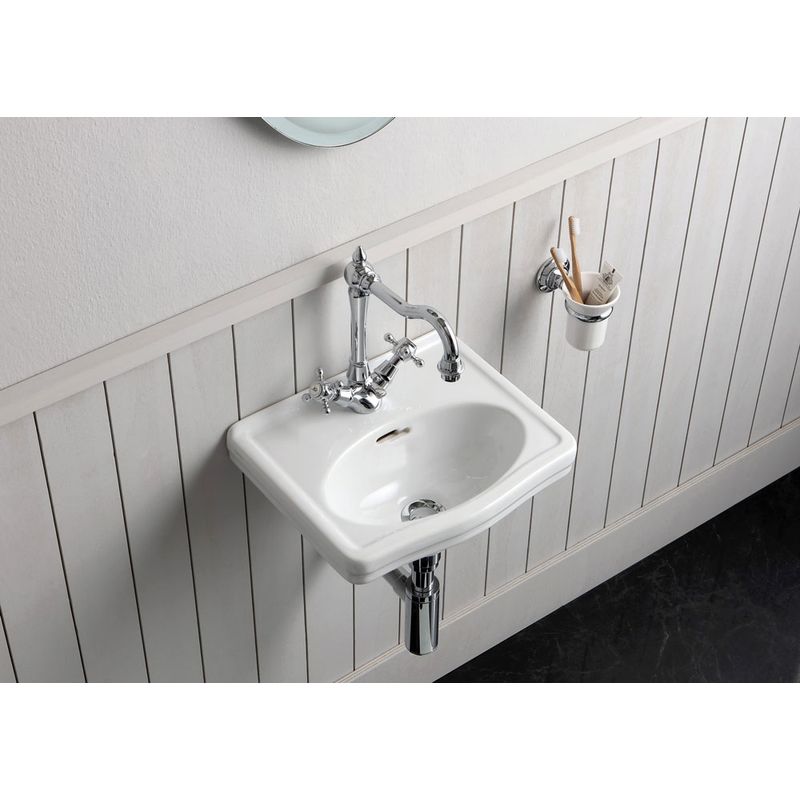 Turner Hastings Claremont 38 x 31 Wall Hung Basin - Gloss White - 1 Tap Hole - CL380BA-1TH