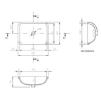 Turner Hastings Fino Large 55 x 41 Under Counter Basin - Matte White - FI5501UCB-MW