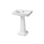 Turner Hastings Stafford 58 x 45 Pedestal Basin - Gloss White - 3 Tap Holes - ST589PE-3TH