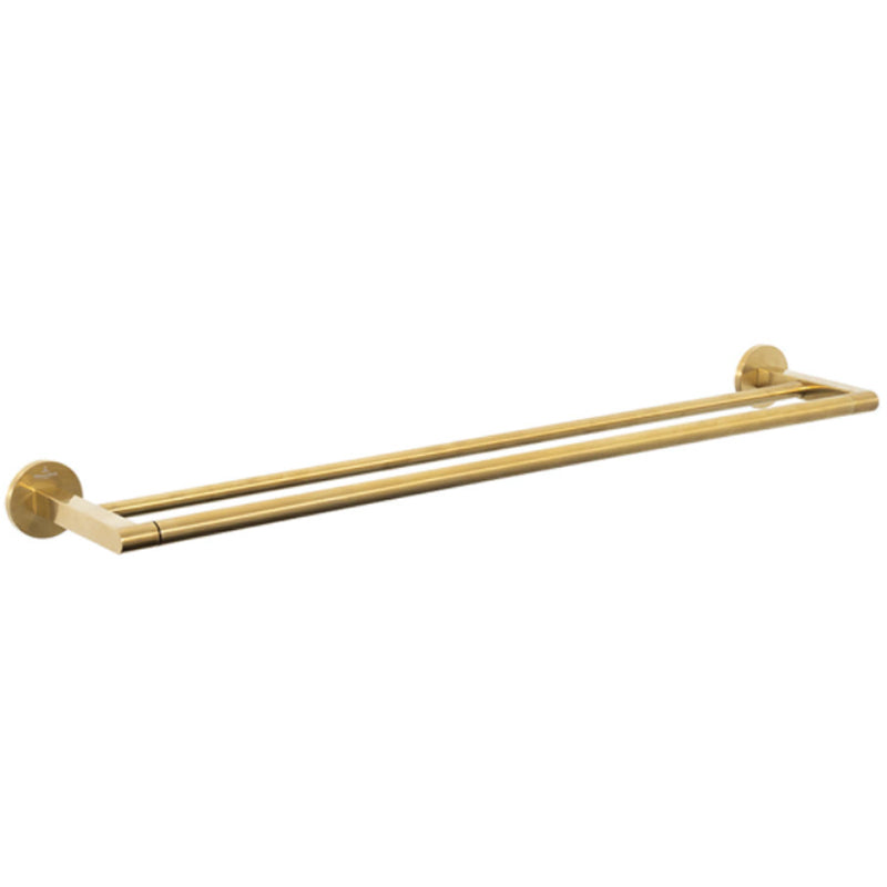 Villeroy & Boch Architectura 600mm Double Towel Rail | Brushed Gold