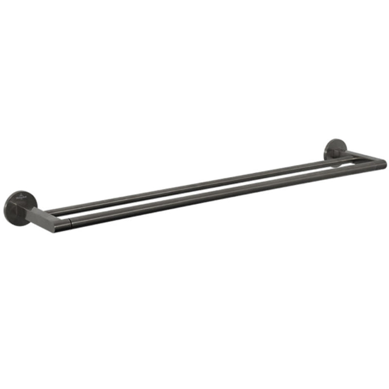 Villeroy & Boch Architectura 600mm Double Towel Rail - Matte Black - TVA1550495