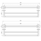 Villeroy & Boch Architectura 600mm Double Towel Rail | Specifications