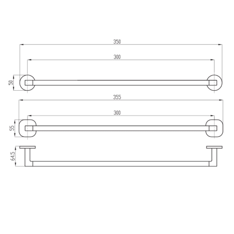 Villeroy & Boch Architectura 300mm Towel Rail | Specifications