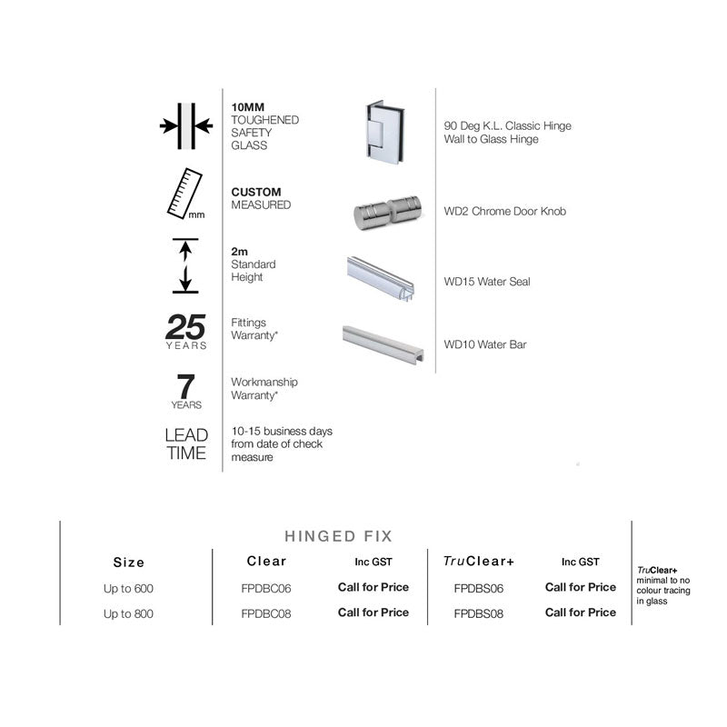 Verotti Wall To Wall Swing Door Spec