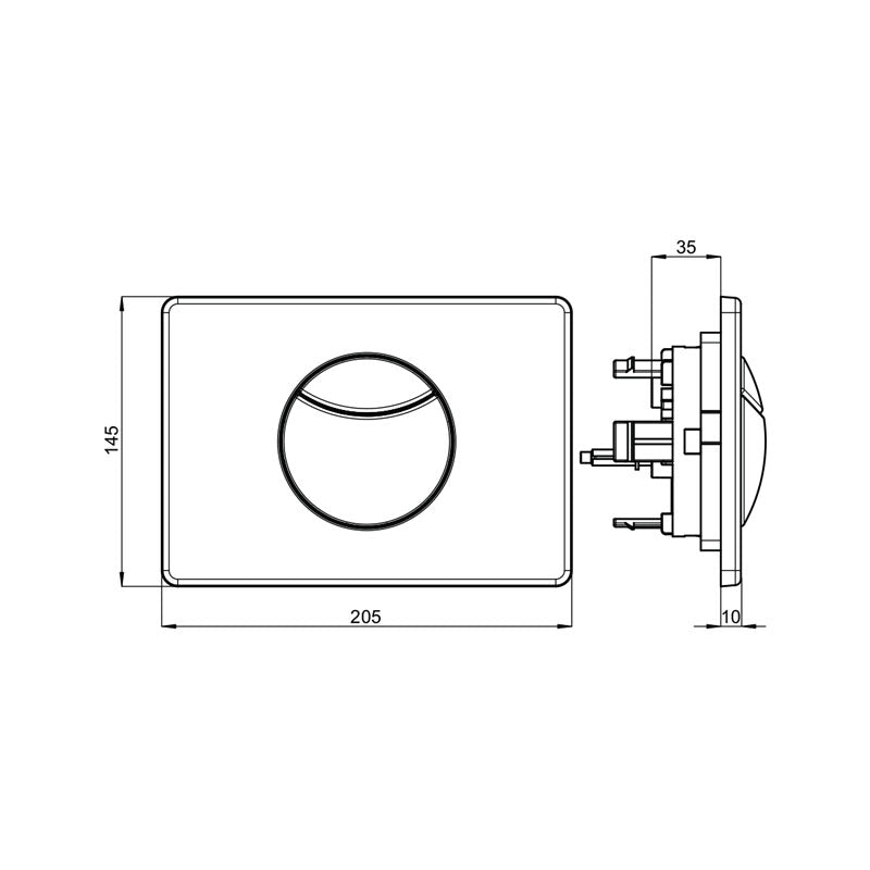 Villeroy & Boch Avento DirectFlush Wall Hung Toilet incl/VB Cistern Package - E100 Satin Button - 5656R001S4B + 92233500 + 92248569