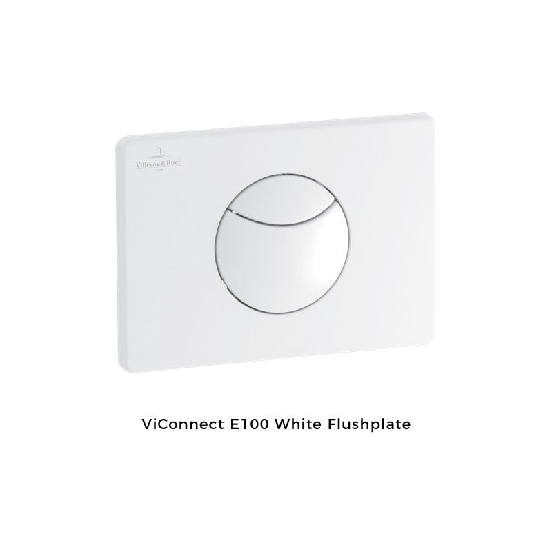 Villeroy & Boch O.Novo 2.0 S-Trap DirectFlush Wall Faced Toilet incl/Slim Seat & VB Cistern Package - E100 White Button - 4624R101L4DB + 92233300 + 92248568